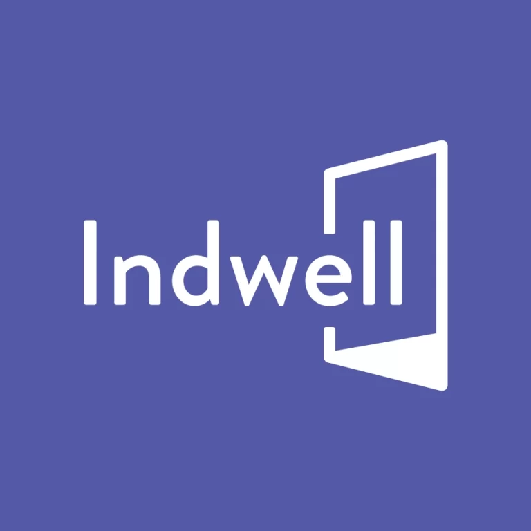 indwell full color reverse knockout identity design