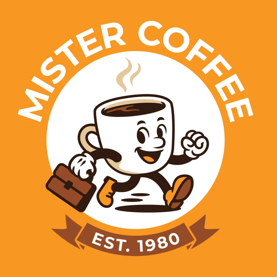 character-driven logo; retro mascot logo; coffee delivery logo; badge orientation