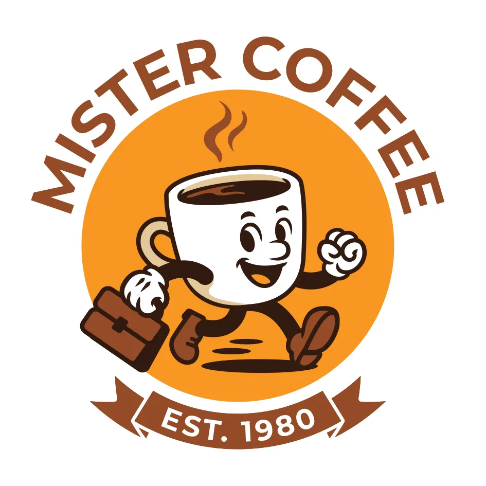 character-driven logo; retro mascot logo; coffee delivery logo; badge orientation